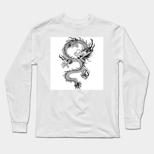 Dragon Long Sleeve T-Shirt by AlicePearce